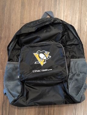 Pittsburgh Penguins Hockey Black Tote Back Pack Bag